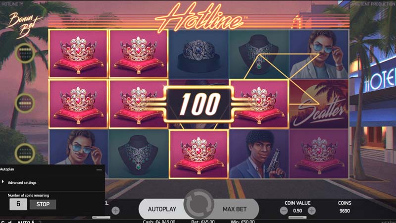 Características generales del slot Hotline